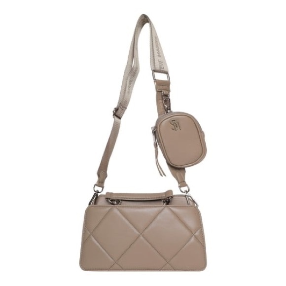 NWT - Steve Madden Bevie Quiled Lt. Olive Satchel. Retail $98 - Picture 5 of 16